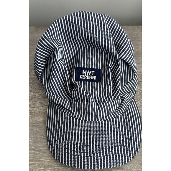 Aeromax Other - NEW Blue & White Stripe Train Conductor Hat Railroad Engineer Cap Toddler Thomas